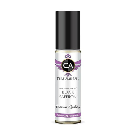 CA Perfume Impression of Black Saffron Unisex Fragrance Oil Amber Spicy Scent Long Lasting Perfumes for Women & Men Travel Size TSA Ready Mini Parfum Body Oil Roll-on 0.33 Fl Oz 10ml