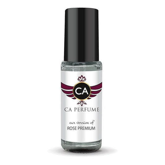 CA Perfume Originals Rose Premium Unisex Perfume Oil Floral Scent Long Lasting Fragrance for Women and Men Travel Size Mini Perfume Sample TSA Ready Body Oil Roll-on 0.14 Fl Oz 4ml