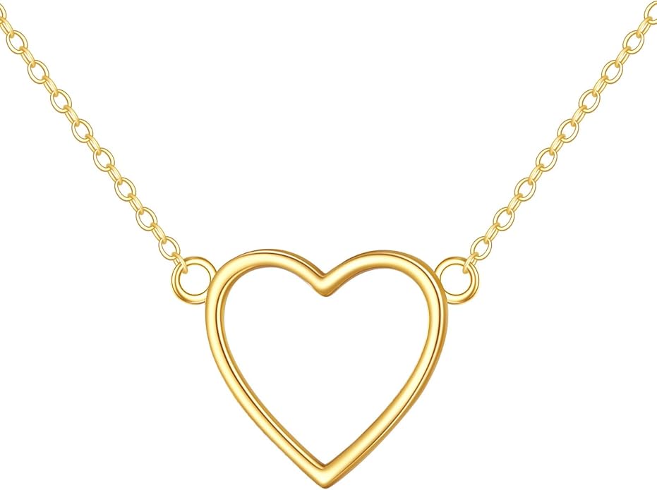 KECHO 14k Gold Simple Circle Necklace Karma Pendant Necklace for Women Jewelry
