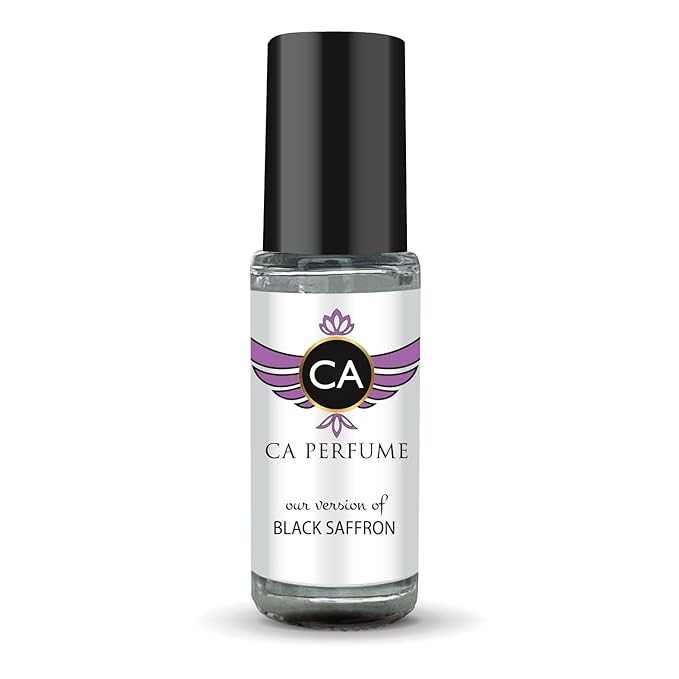 CA Perfume Impression of Black Saffron Unisex Perfume Oil Amber Spicy Scent Long Lasting Fragrance for Women and Men Travel Size Mini Perfume Sample TSA Ready Body Oil Roll-on 0.14 Fl Oz 4ml