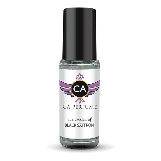CA Perfume Impression of Black Saffron Unisex Perfume Oil Amber Spicy Scent Long Lasting Fragrance for Women and Men Travel Size Mini Perfume Sample TSA Ready Body Oil Roll-on 0.14 Fl Oz 4ml
