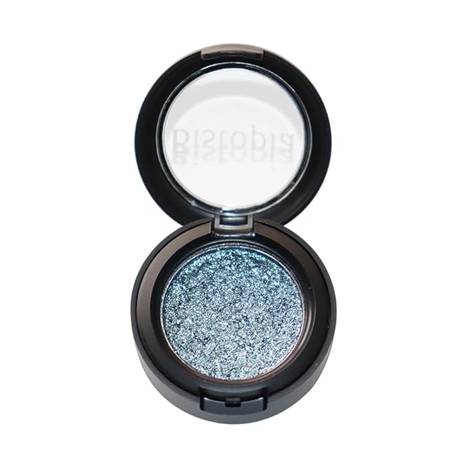 Bistopia Glitter Eyeshadow Collection, 14 Shades, Shimmer Pressed Powder, Metallic and Iridescent Colors (Blue Aurora)