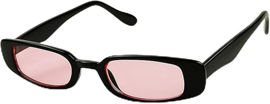 ShadyVEU Slim Classic Rectangular Sunglasses UV Protection 90’s Vintage Small Wide Retro Frame Fashion Shades
