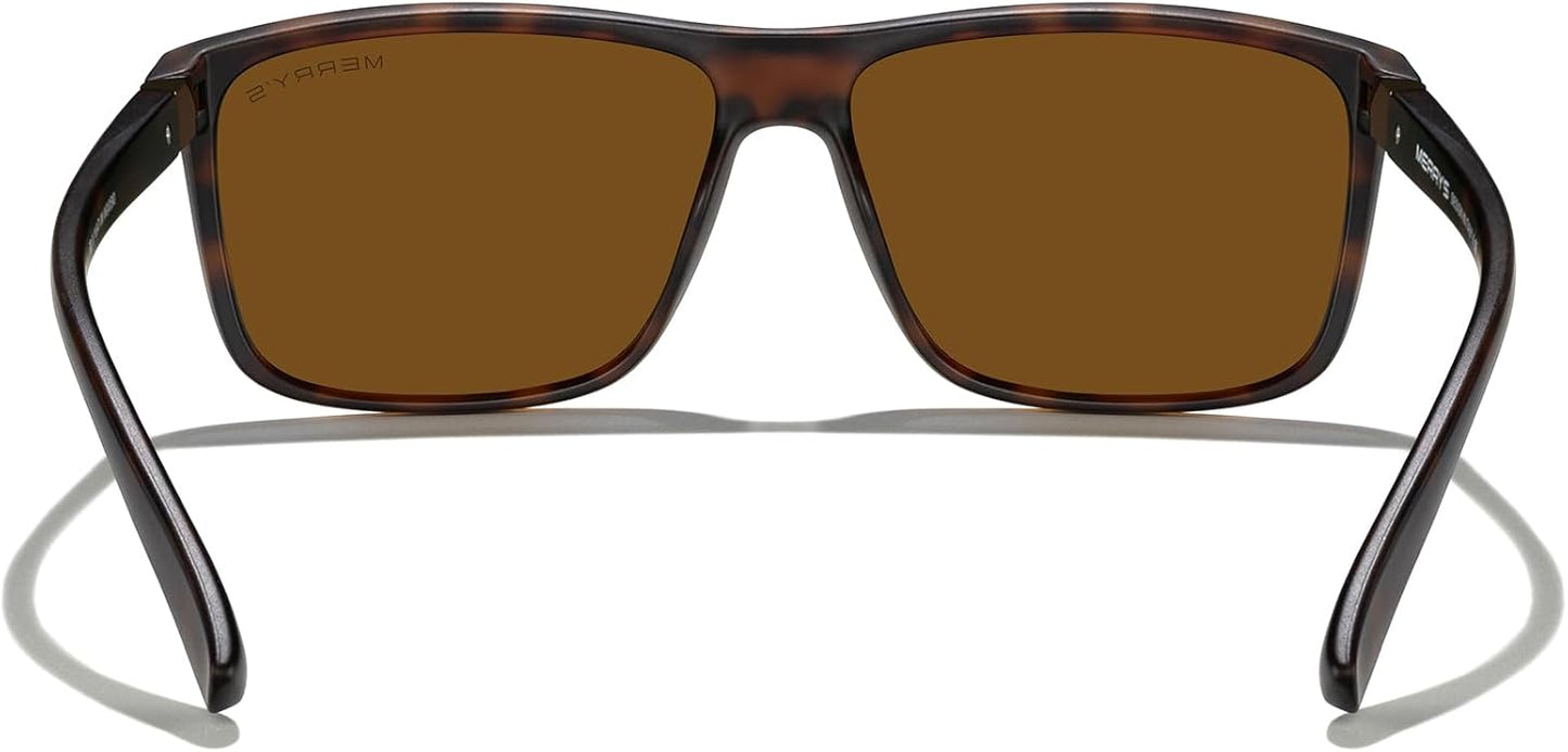 MERRY'S Rectangular Polarized Sports Sunglasses for Men Women Cycling Driving Fishing UV400 Protection S8225