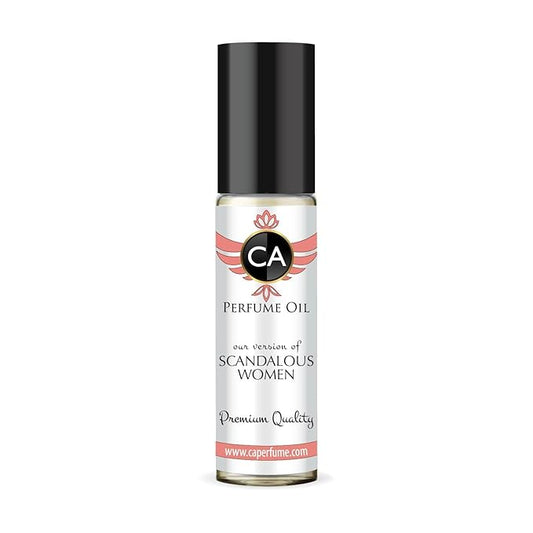 CA Perfume Impression of Scandalous Women Eau De Parfum Chypre Floral Scent Long Lasting Perfumes for Women Travel Size TSA Ready for Day and Night Wear 0.33 Fl Oz 10ml