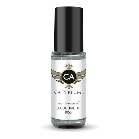 CA Perfume Impression of A Goodnight Kiss for Women Perfume Oil Amber Floral Scent Long Lasting Perfumes for Women Travel Size Mini Perfume Sample TSA Ready Body Oil Roll-on 0.14 Fl Oz 4ml