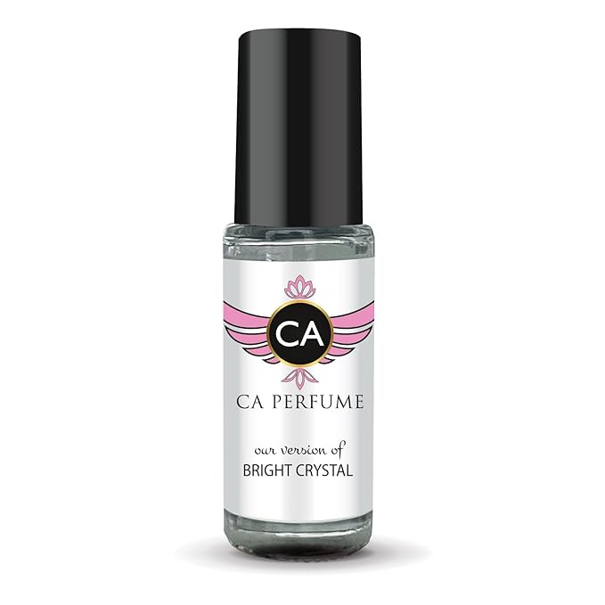 CA Perfume Impression of Bright Crystal for Women Perfume Oil Floral Fruity Scent Long Lasting Perfumes for Women Travel Size Mini Perfume Sample TSA Ready Body Oil Roll-on 0.14 Fl Oz 4ml