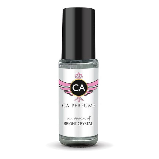 CA Perfume Impression of Bright Crystal for Women Perfume Oil Floral Fruity Scent Long Lasting Perfumes for Women Travel Size Mini Perfume Sample TSA Ready Body Oil Roll-on 0.14 Fl Oz 4ml