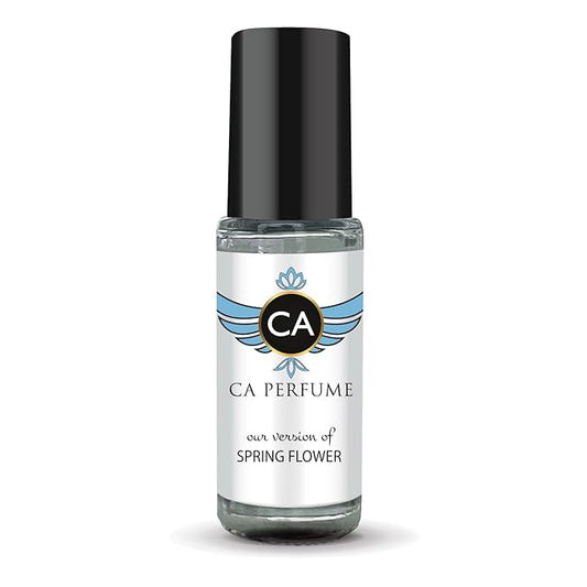 CA Perfume Impression of Spring Flower for Women Perfume Oil Floral Fruity Scent Long Lasting Perfumes for Women Travel Size Mini Perfume Sample TSA Ready Body Oil Roll-on 0.14 Fl Oz 4ml