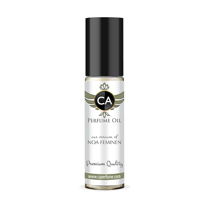 CA Perfume Impression of Noa Feminen for Women Fragrance Oil Floral Woody Musk Scent Long Lasting Perfumes for Women Travel Size TSA Ready Mini Parfum Body Oil Roll-on 0.33 Fl Oz 10ml