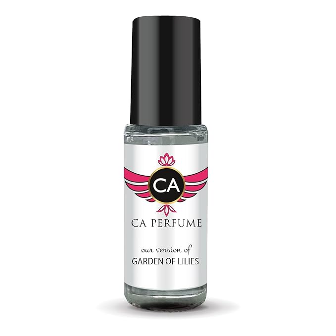 CA Perfume Originals Garden of Lilies Unisex Fragrance Oil Floral Scent Long Lasting Perfumes for Women & Men Travel Size TSA Ready Mini Parfum Body Oil Roll-on 0.14 Fl Oz 4ml