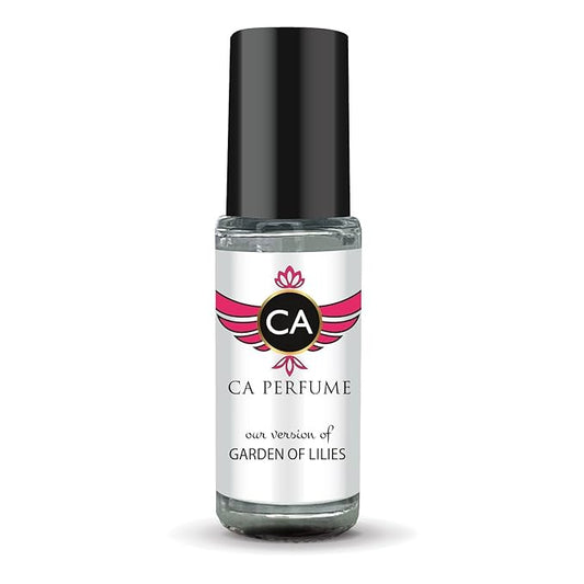 CA Perfume Originals Garden of Lilies Unisex Fragrance Oil Floral Scent Long Lasting Perfumes for Women & Men Travel Size TSA Ready Mini Parfum Body Oil Roll-on 0.14 Fl Oz 4ml
