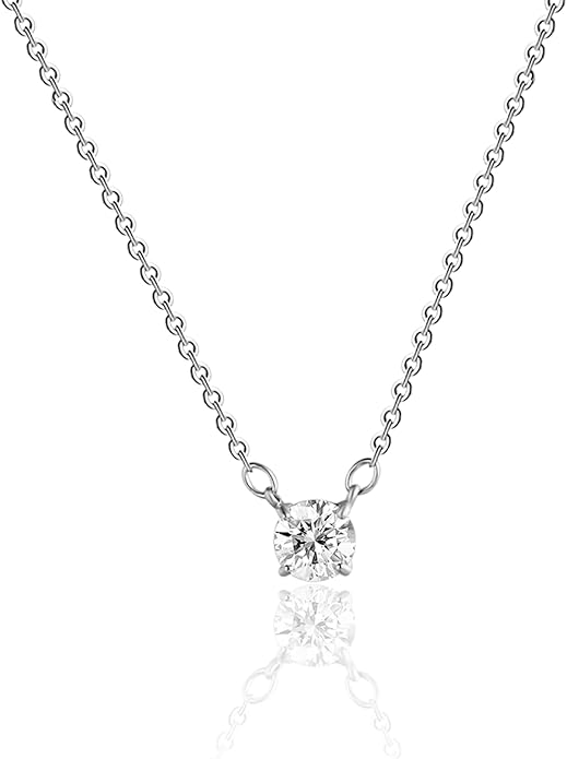 MIDEEO Christmas Gifts for Grandkids CZ Diamond Necklace for Women Dainty Layered Cubic Zirconia Solitaire Pendant Necklace Gold Plated Waterdrop Shape Square Emerald Green CZ Simulated Diamond Bridesmaid Necklace