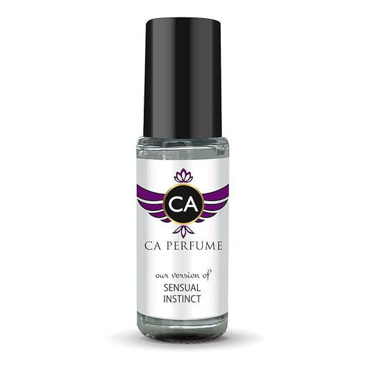 CA Perfume Impression of Sensual Instinct Unisex Perfume Oil Amber Vanilla Scent Long Lasting Fragrance for Women and Men Travel Size Mini Perfume Sample TSA Ready Body Oil Roll-on 0.14 Fl Oz 4ml