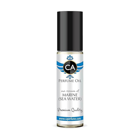 CA Perfume Originals Marine Sea Water Unisex Fragrance Oil Aromatic Scent Long Lasting Perfumes for Women & Men Travel Size TSA Ready Mini Parfum Body Oil Roll-on 0.33 Fl Oz 10ml
