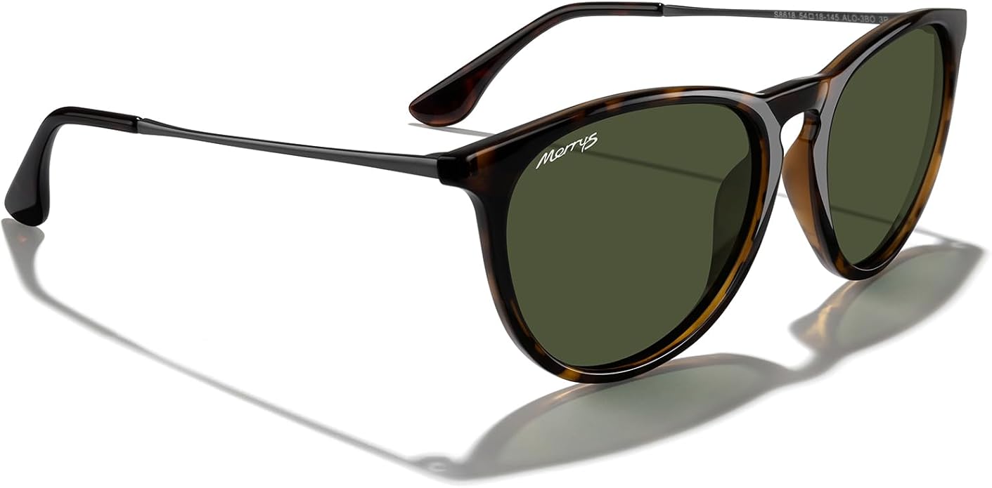 MERRY'S Vintage Polarized Sunglasses for Women Men Retro Round Mirrored Lens Sun glasses UV400