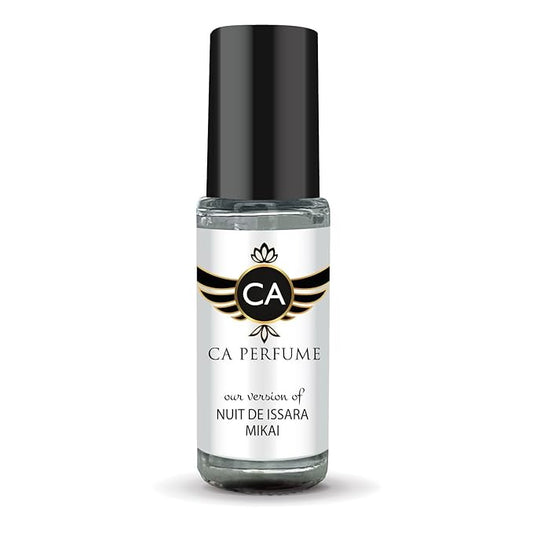 CA Perfume Impression of Nuit Miyake for Men Fragrance Oil Woody Spicy Scent Long Lasting Cologne for Men Travel Size TSA Ready Mini Parfum Body Oil Roll-on 0.14 Fl Oz 4ml