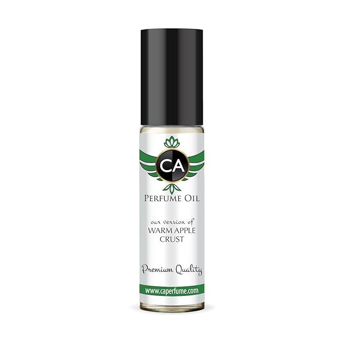 CA Perfume Originals Warm Apple Crust Unisex Fragrance Oil Gourmand Scent Long Lasting Perfumes for Women & Men Travel Size TSA Ready Mini Parfum Body Oil Roll-on 0.33 Fl Oz 10ml