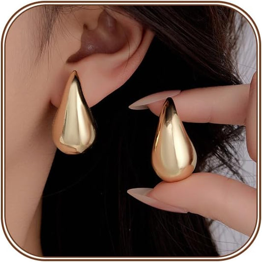 14K Gold Plated Hoop Earrings for Women Triple Huggie Illusion Stud Earring | Double Huggie Hoop Earrings for One Hole | Claw Ear Cuff Earring Jewelry Gift for Women