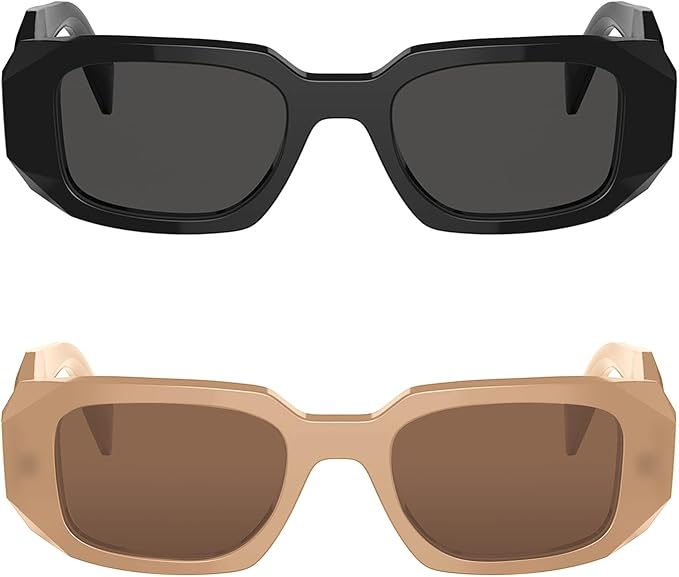 BUTABY Trendy Rectangle Sunglasses for Women Men Retro Sun Glasses Vintage Fashion Square Frame