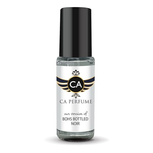 CA Perfume Impression of Bosh Bottled Noir for Men Perfume Oil Woody Aromatic Scent Long Lasting Cologne for Men Travel Size Mini Perfume Sample TSA Ready Body Oil Roll-on 0.14 Fl Oz 4ml