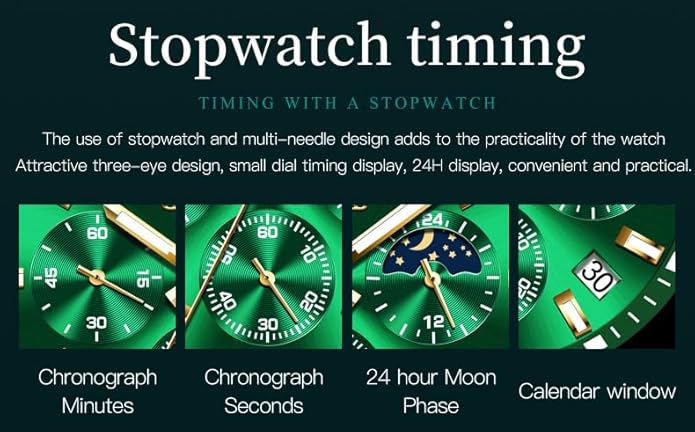 OLEVS Mens Watches Big Face Stainless Steel Waterproof Date Analog Quartz Watches Fashion BusinessWrist Watches for Men…