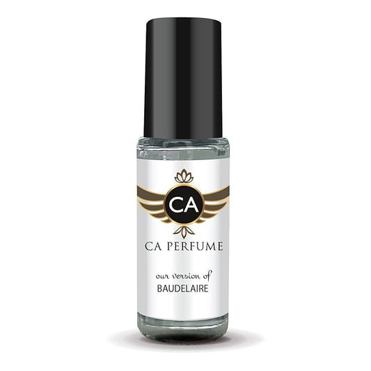 CA Perfume Impression of Baudelaire for Men Perfume Oil Leather Scent Long Lasting Cologne for Men Travel Size Mini Perfume Sample TSA Ready Body Oil Roll-on 0.14 Fl Oz 4ml