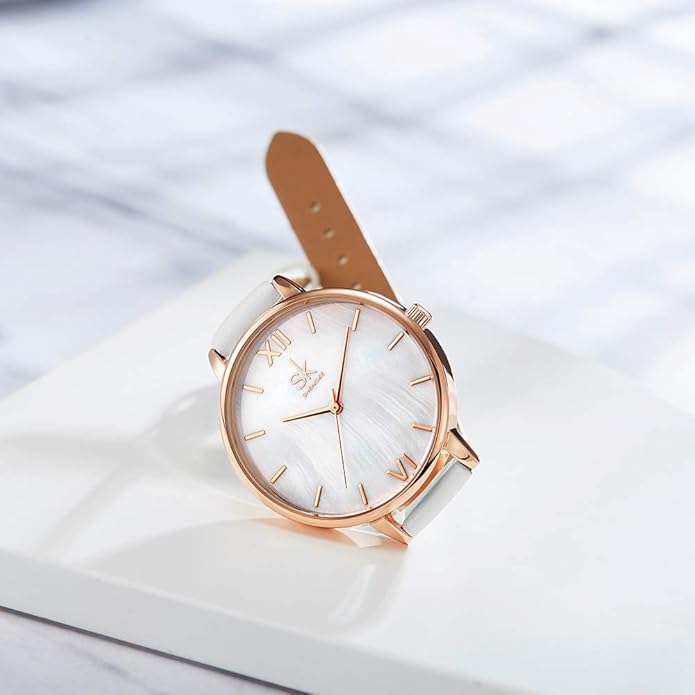 SHENGKE Simplicity Creative Women Watch Genuine Leather Elegant Women Watches Ladies Business Wristwatch