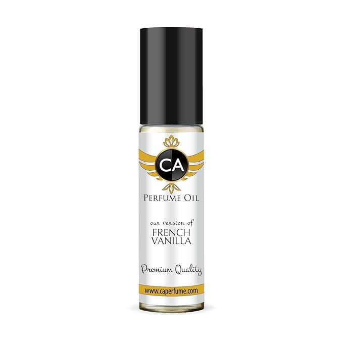 CA Perfume Impression of French Vanilla Unisex Eau De Parfum Amber Scent Long Lasting Unisex Fragrance Travel Size TSA Ready for Day and Night Wear 0.33 Fl Oz 10ml