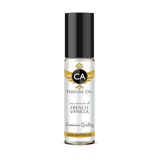 CA Perfume Impression of French Vanilla Unisex Eau De Parfum Amber Scent Long Lasting Unisex Fragrance Travel Size TSA Ready for Day and Night Wear 0.33 Fl Oz 10ml