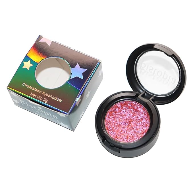 Bistopia Glitter Eyeshadow Collection, 14 Shades, Shimmer Pressed Powder, Metallic and Iridescent Colors (Oriel)