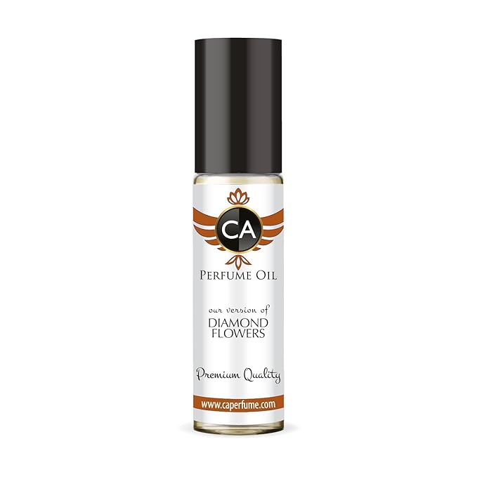CA Perfume Impression of Diamond Flowers for Women Fragrance Oil Amber Floral Scent Long Lasting Perfumes for Women Travel Size TSA Ready Mini Parfum Body Oil Roll-on 0.33 Fl Oz 10ml