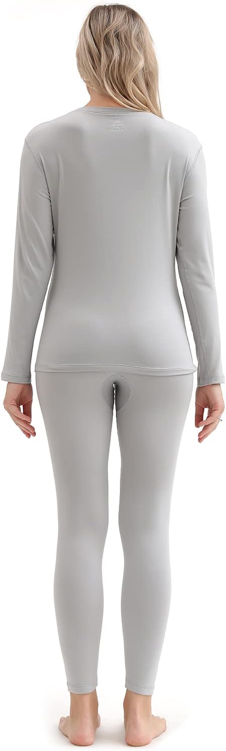 PISIQI Thermal Underwear Women Ultra-Soft Long Johns Set Base Layer Skiing Winter Warm Top & Bottom