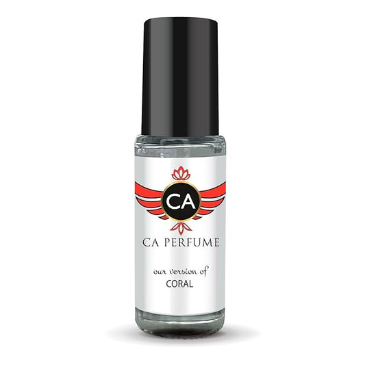 CA Perfume Impression of Coral for Women Fragrance Oil Floral Fruity Scent Long Lasting Perfumes for Women Travel Size TSA Ready Mini Parfum Body Oil Roll-on 0.14 Fl Oz 4ml