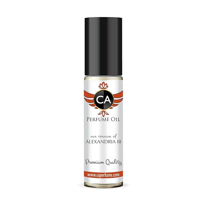 CA Perfume Impression of Alexandria III Unisex Fragrance Oil Amber Floral Scent Long Lasting Perfumes for Women & Men Travel Size TSA Ready Mini Parfum Body Oil Roll-on 0.33 Fl Oz 10ml