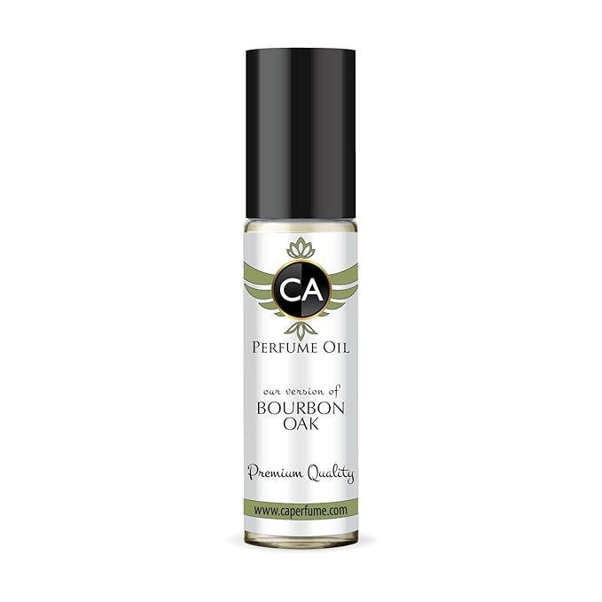 CA Perfume Originals Bourbon Oak for Men Fragrance Oil Woody Spicy Scent Long Lasting Cologne for Men Travel Size TSA Ready Mini Parfum Body Oil Roll-on 0.33 Fl Oz 10ml