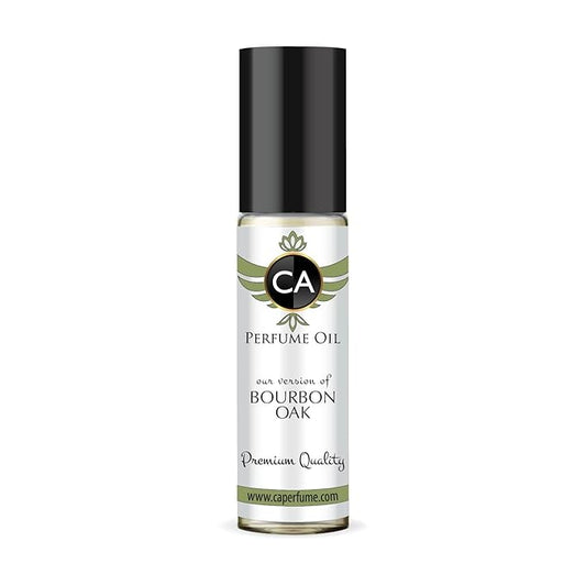 CA Perfume Originals Bourbon Oak for Men Fragrance Oil Woody Spicy Scent Long Lasting Cologne for Men Travel Size TSA Ready Mini Parfum Body Oil Roll-on 0.33 Fl Oz 10ml