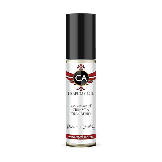 CA Perfume Originals Crimson Cranberry Unisex Fragrance Oil Floral Fruity Scent Long Lasting Perfumes for Women & Men Travel Size TSA Ready Mini Parfum Body Oil Roll-on 0.33 Fl Oz 10ml