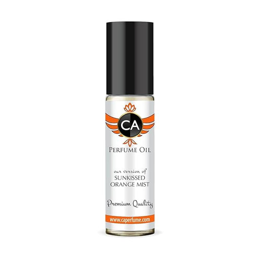 CA Perfume Originals Sunkissed Orange Mist Unisex Fragrance Oil Fruity Scent Long Lasting Perfumes for Women & Men Travel Size TSA Ready Mini Parfum Body Oil Roll-on 0.33 Fl Oz 10ml