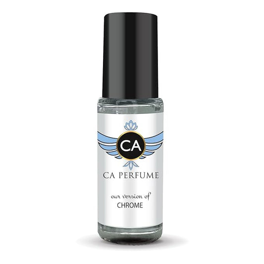 CA Perfume Impression of Chrome for Men Perfume Oil Citrus Aromatic Scent Long Lasting Cologne for Men Travel Size Mini Perfume Sample TSA Ready Body Oil Roll-on 0.14 Fl Oz 4ml