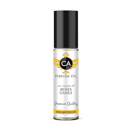 CA Perfume Impression of Roses Vanile For Women Replica Fragrance Body Oil Dupes Attar Roll-On 0.3 Fl Oz/10ml-X1