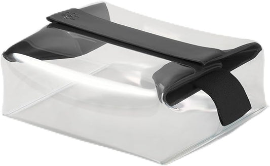 Cadence Parcel - Clear Kit with Magnetic Closure - Durable and Leak-Resistant Travel Toiletry Kit - TSA-Compliant & Modular Design - Hygiene Bag for Travel Essentials - 1 Qt - Ink