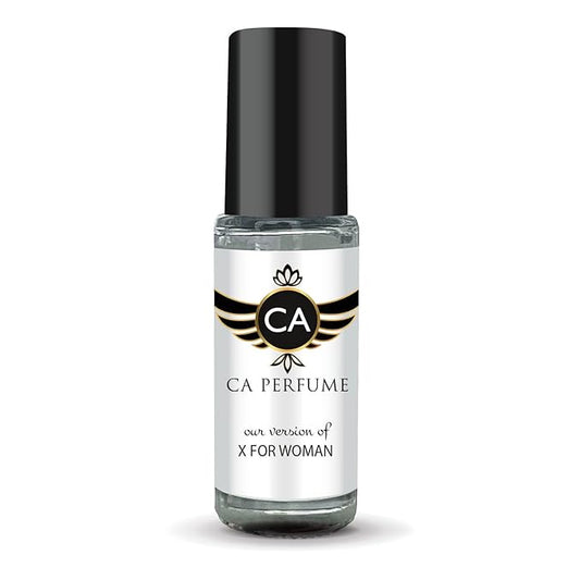 CA Perfume Impression of X For Woman for Women Fragrance Oil Chypre Fruity Scent Long Lasting Perfumes for Women Travel Size TSA Ready Mini Parfum Body Oil Roll-on 0.14 Fl Oz 4ml