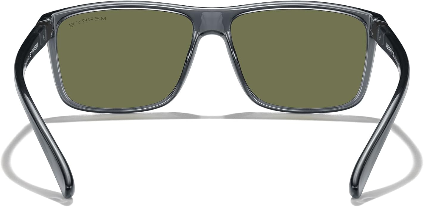 MERRY'S Rectangular Polarized Sports Sunglasses for Men Women Cycling Driving Fishing UV400 Protection S8225