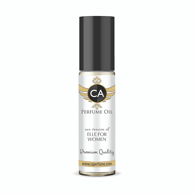 CA Perfume Impression of Elle for Women Fragrance Oil Amber Floral Scent Long Lasting Perfumes for Women Travel Size TSA Ready Mini Parfum Body Oil Roll-on 0.33 Fl Oz 10ml