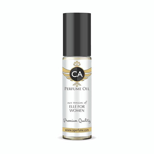 CA Perfume Impression of Elle for Women Fragrance Oil Amber Floral Scent Long Lasting Perfumes for Women Travel Size TSA Ready Mini Parfum Body Oil Roll-on 0.33 Fl Oz 10ml