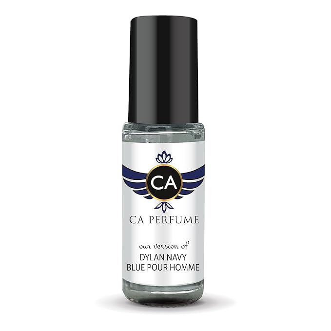 CA Perfume Impression of Dylan Navy Blue Pour Homme for Men Perfume Oil Aromatic Fougere Scent Long Lasting Cologne for Men Travel Size Mini Perfume Sample TSA Ready Body Oil Roll-on 0.14 Fl Oz 4ml
