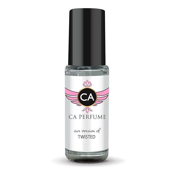 CA Perfume Impression of Twisted for Women Perfume Oil Amber Vanilla Scent Long Lasting Perfumes for Women Travel Size Mini Perfume Sample TSA Ready Body Oil Roll-on 0.14 Fl Oz 4ml