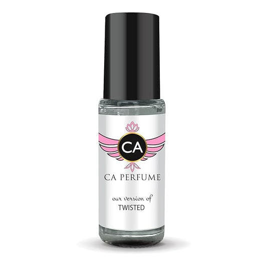 CA Perfume Impression of Twisted for Women Perfume Oil Amber Vanilla Scent Long Lasting Perfumes for Women Travel Size Mini Perfume Sample TSA Ready Body Oil Roll-on 0.14 Fl Oz 4ml