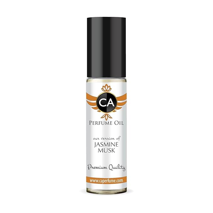 CA Perfume Impression of Jasmine Musk for Women Fragrance Oil Floral Woody Musk Scent Long Lasting Perfumes for Women Travel Size TSA Ready Mini Parfum Body Oil Roll-on 0.33 Fl Oz 10ml
